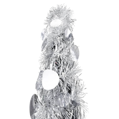 Dealsmate  Pop-up Artificial Christmas Tree Silver 180 cm PET