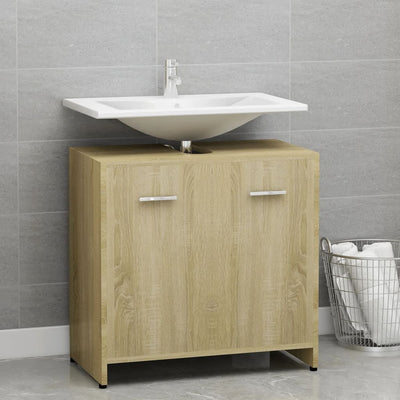 Dealsmate  Bathroom Cabinet Sonoma Oak 60x33x61 cm Engineered Wood