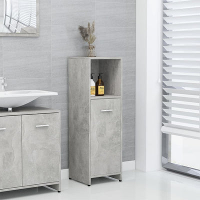 Dealsmate  Bathroom Cabinet Concrete Grey 30x30x95 cm Engineered Wood