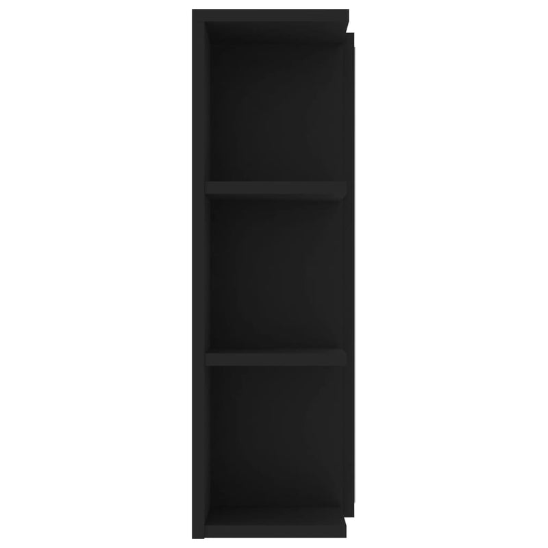 Dealsmate  Bathroom Mirror Cabinet Black 80x20.5x64 cm Engineered Wood