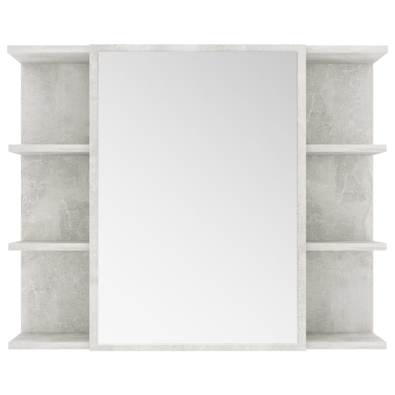 Dealsmate  Bathroom Mirror Cabinet Concrete Grey 80x20.5x64 cm Engineered Wood