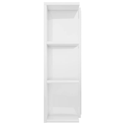 Dealsmate  Bathroom Mirror Cabinet High Gloss White 80x20.5x64 cm Engineered Wood