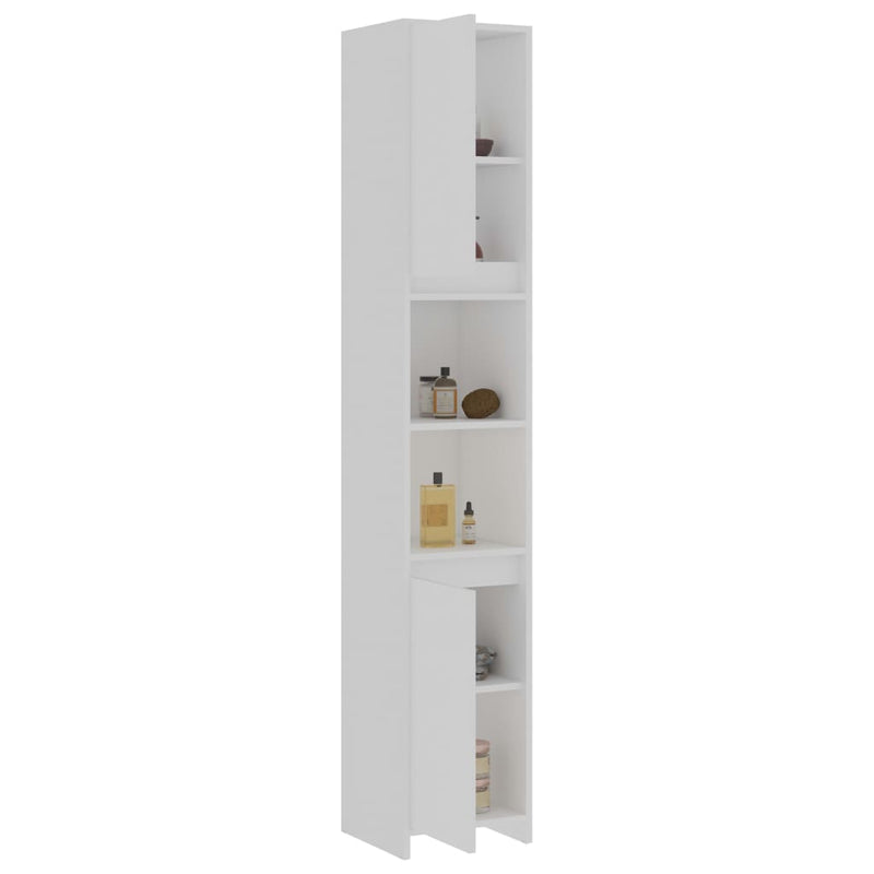 Dealsmate  Bathroom Cabinet White 30x30x183.5 cm Engineered Wood