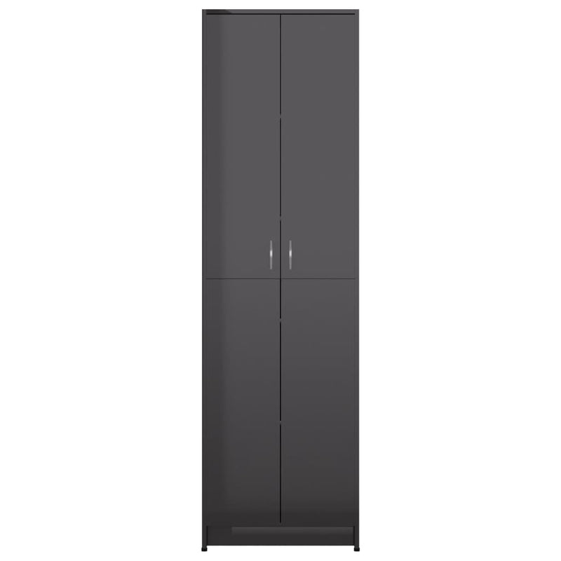 Dealsmate  Hallway Wardrobe High Gloss Grey 55x25x189 cm Chipboard