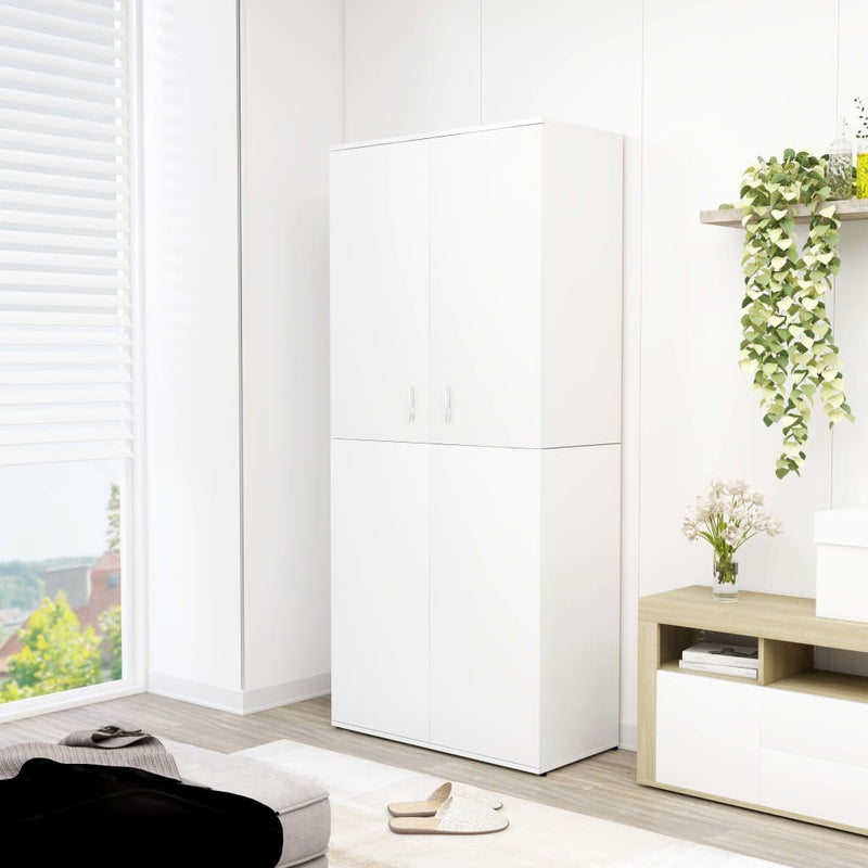 Dealsmate  Shoe Cabinet White 80x39x178 cm Engineered Wood