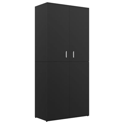 Dealsmate  Shoe Cabinet Black 80x39x178 cm Engineered Wood