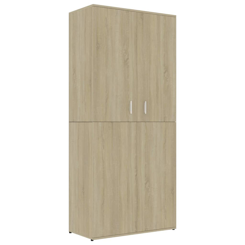 Dealsmate  Shoe Cabinet Sonoma Oak 80x39x178 cm Engineered Wood