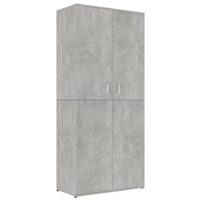 Dealsmate  Shoe Cabinet Concrete Grey 80x39x178 cm Engineered Wood