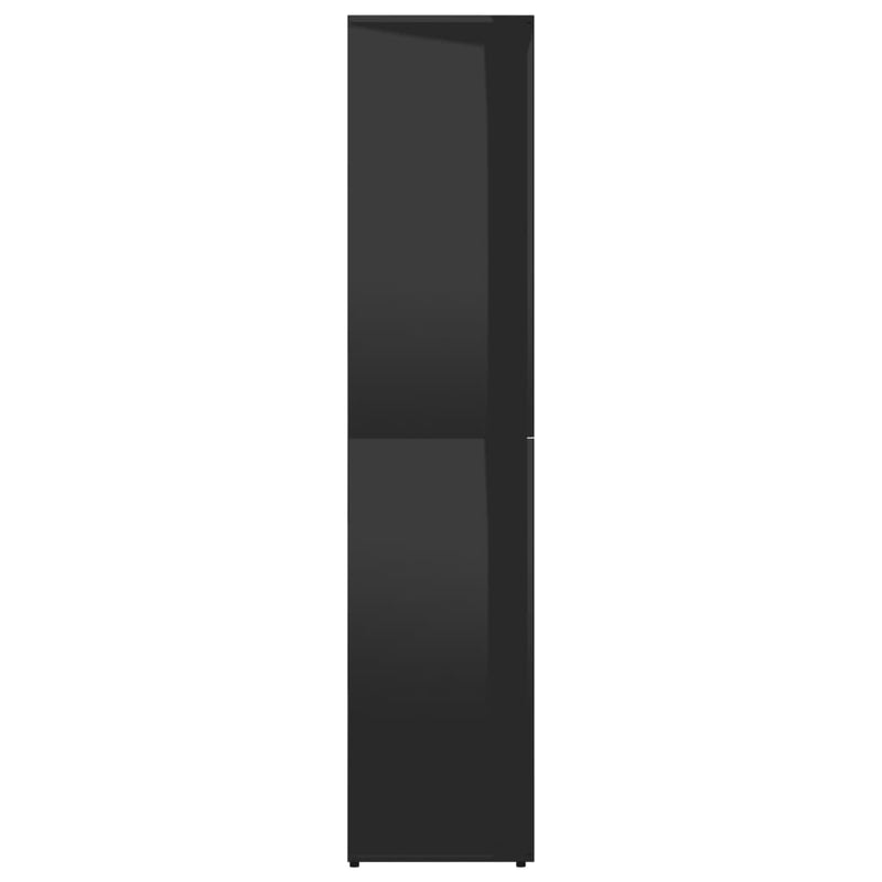 Dealsmate  Shoe Cabinet High Gloss Black 80x39x178 cm Chipboard