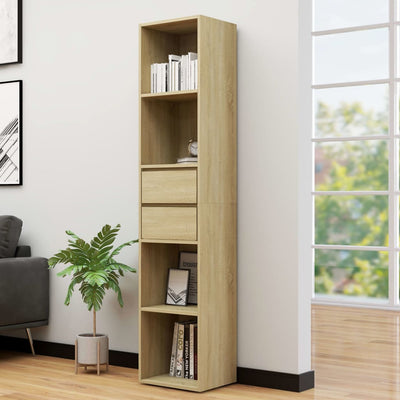 Dealsmate  Book Cabinet Sonoma Oak 36x30x171 cm Engineered Wood