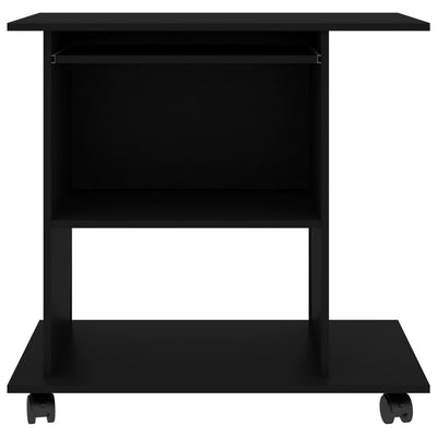 Dealsmate  Computer Desk Black 80x50x75 cm Engineered Wood