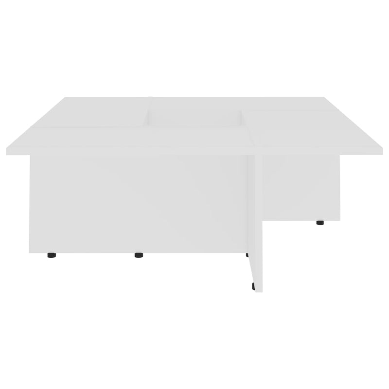 Dealsmate  Coffee Table White 79.5x79.5x30 cm Chipboard