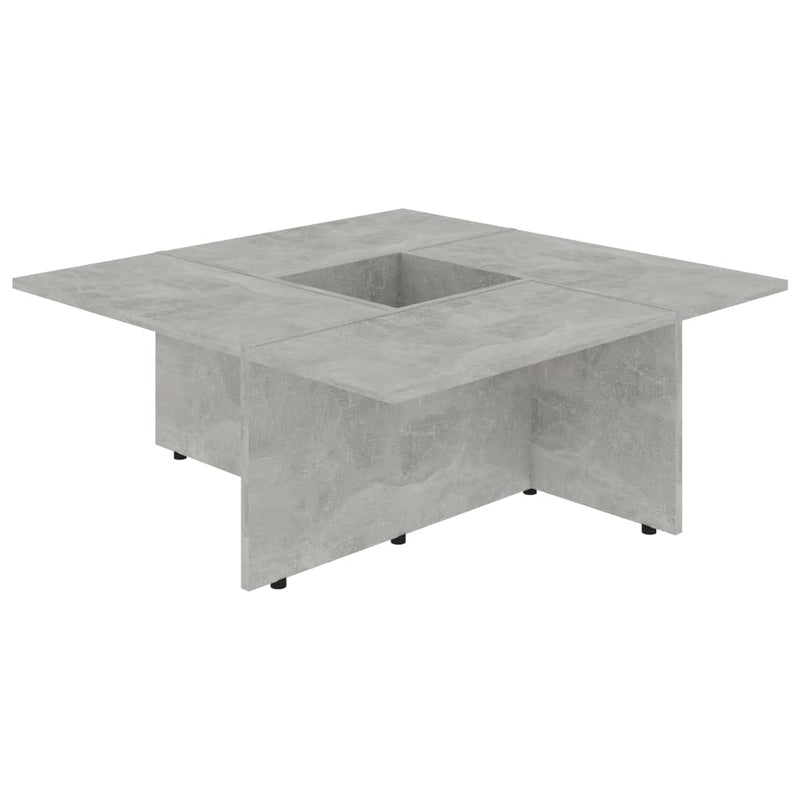 Dealsmate  Coffee Table Concrete Grey 79.5x79.5x30 cm Chipboard