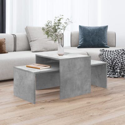 Dealsmate  Coffee Table Set Concrete Grey 100x48x40 cm Engineered Wood