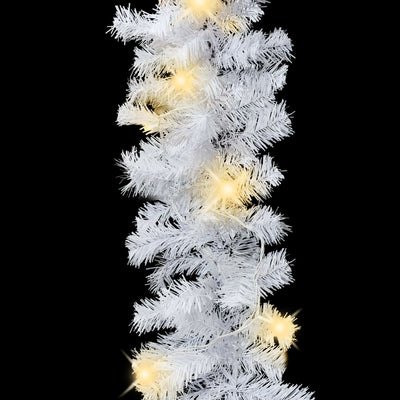Dealsmate  Christmas Garland with LED Lights White 5 m PVC
