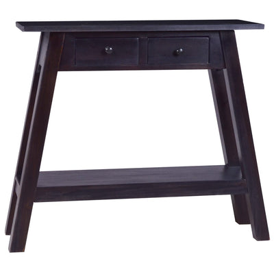 Dealsmate  Console Table Light Black Coffee 90x30x75cm Solid Mahogany Wood