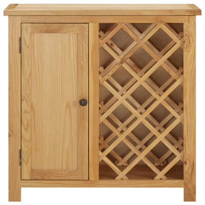 Dealsmate  Wine Cabinet for 11 Bottles 80x32x80 cm Solid Oak Wood
