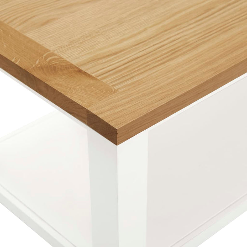 Dealsmate  Coffee Table 110x55x40 cm Solid Oak Wood