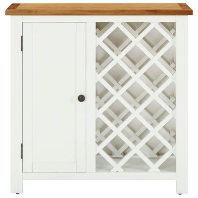 Dealsmate  Wine Cabinet 80x32x80 cm Solid Oak Wood