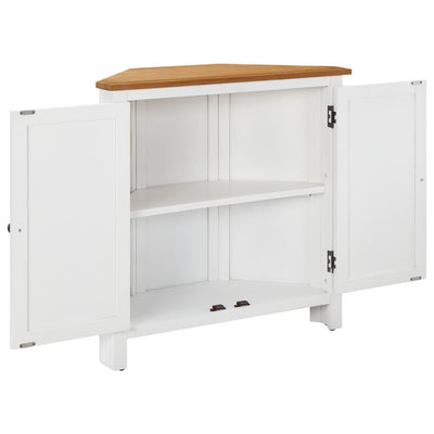 Dealsmate  Corner Cabinet 80x33.5x78 cm Solid Oak Wood