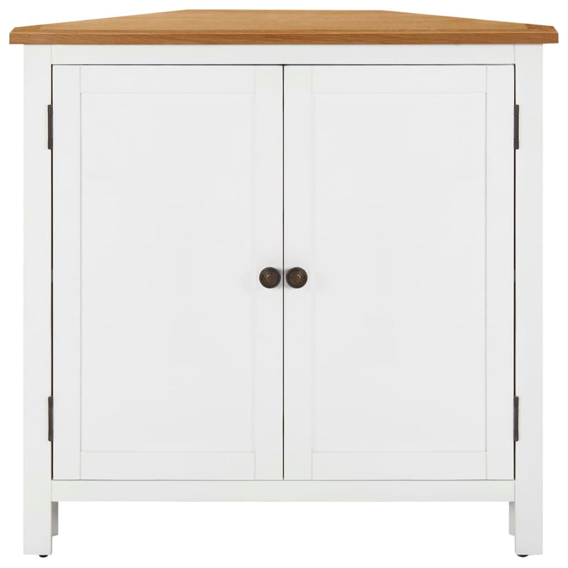 Dealsmate  Corner Cabinet 80x33.5x78 cm Solid Oak Wood