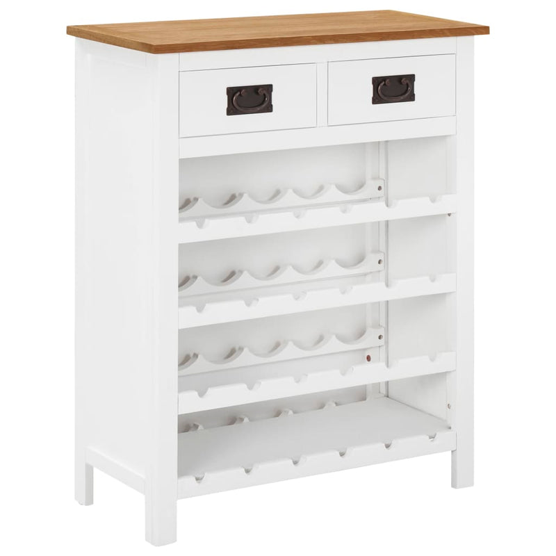 Dealsmate  Wine Cabinet 72x32x90 cm Solid Oak Wood