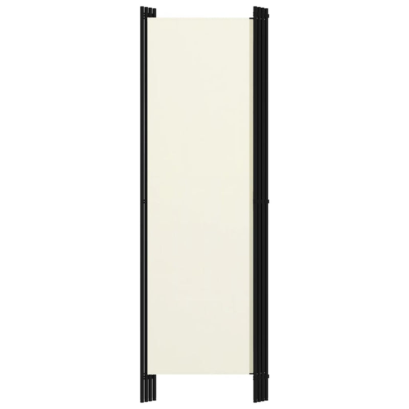 Dealsmate  4-Panel Room Divider Cream White 200x180 cm