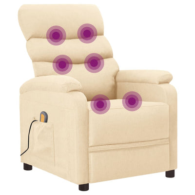 Dealsmate  Massage Chair Cream Fabric
