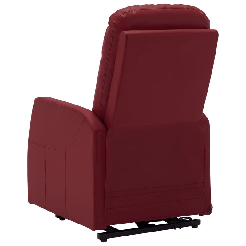 Dealsmate  Stand up Chair Wine Red Faux Leather