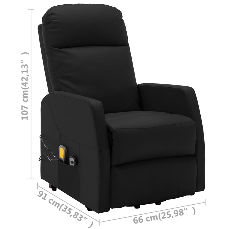 Dealsmate  Stand up Massage Chair Black Faux Leather