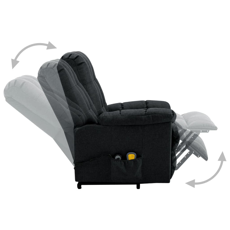 Dealsmate  Stand up Massage Chair Dark Grey Fabric