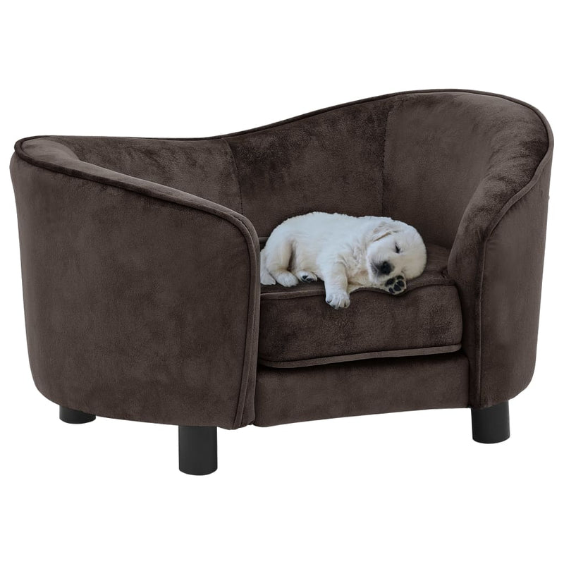 Dealsmate  Dog Sofa Brown 69x49x40 cm Plush