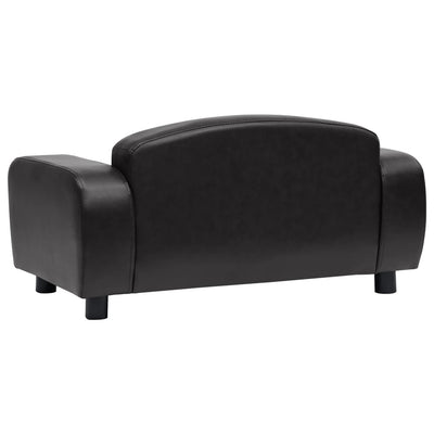 Dealsmate  Dog Sofa Black 80x50x40 cm Faux Leather