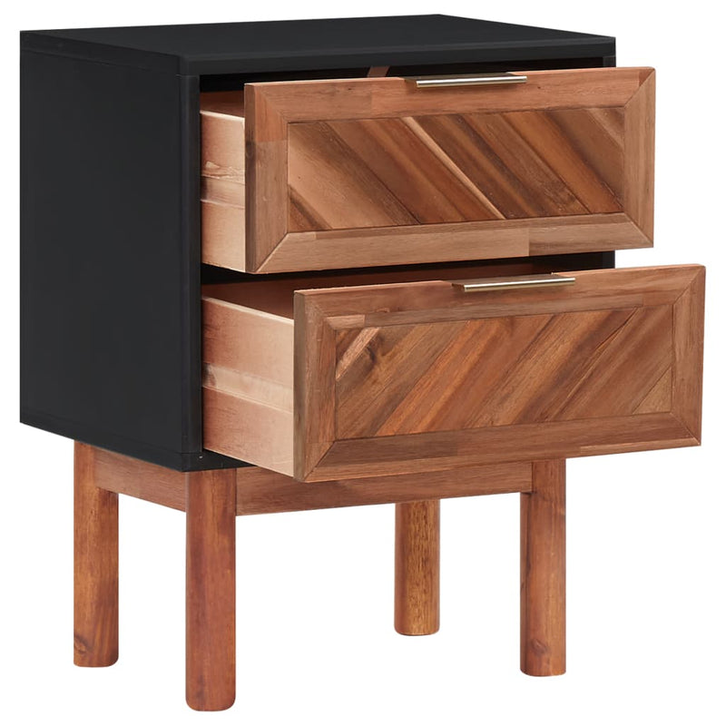 Dealsmate  Nightstand 40x30x53 cm Solid Acacia Wood and MDF