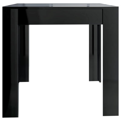 Dealsmate  Dining Table High Gloss Black 160x80x76 cm Chipboard