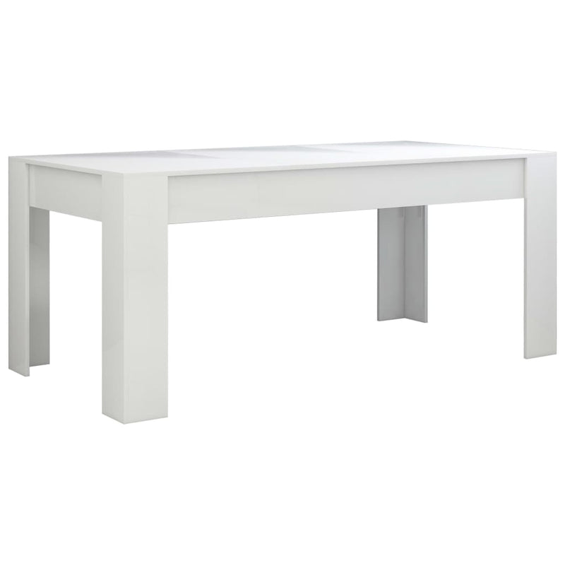 Dealsmate  Dining Table High Gloss White 70.9"x35.4"x29.9" Engineered Wood
