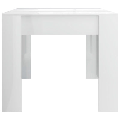 Dealsmate  Dining Table High Gloss White 70.9"x35.4"x29.9" Engineered Wood