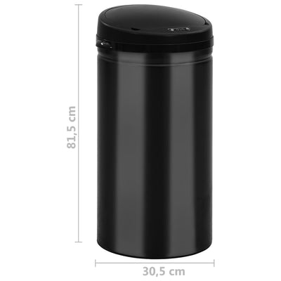 Dealsmate  Automatic Sensor Dustbin 50 L Carbon Steel Black