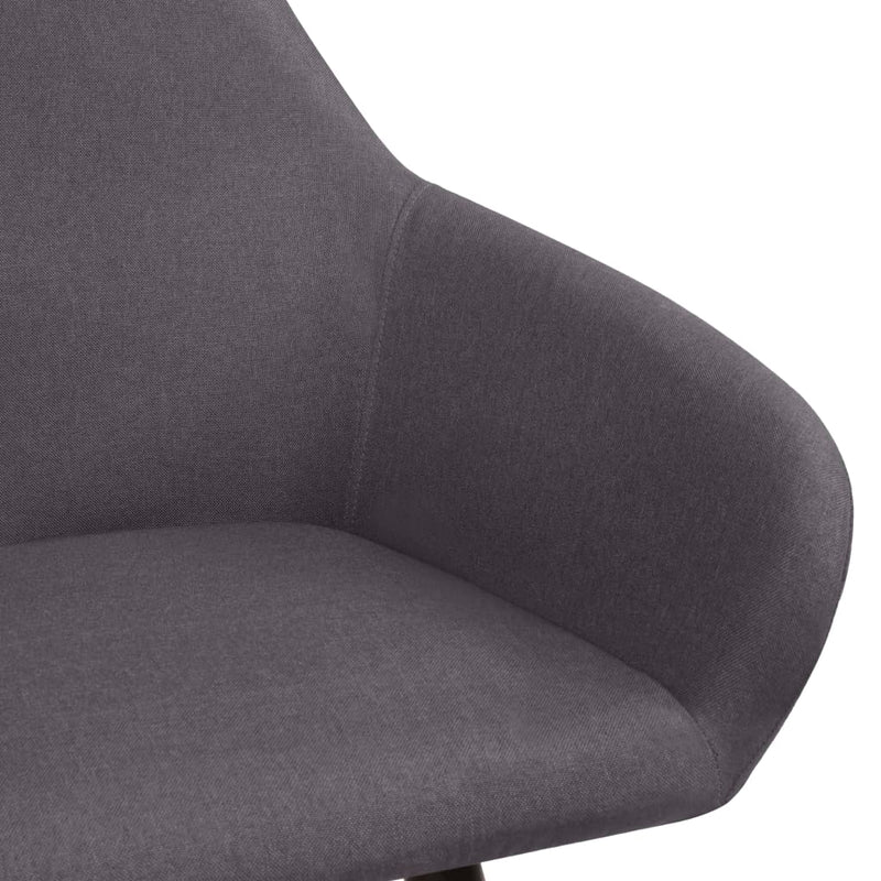 Dealsmate  Dining Chairs 2 pcs Dark Grey Fabric