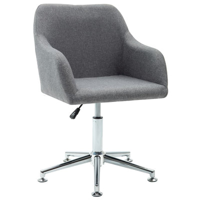 Dealsmate  Swivel Dining Chair Light Grey Fabric