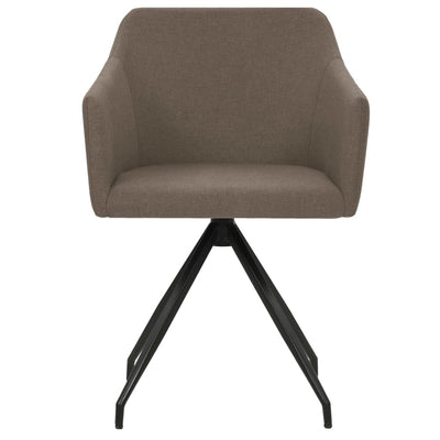 Dealsmate  Swivel Dining Chairs 2 pcs Taupe Fabric