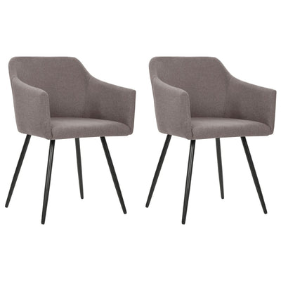 Dealsmate  Dining Chairs 2 pcs Taupe Fabric
