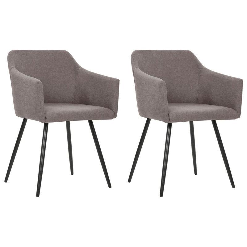 Dealsmate  Dining Chairs 2 pcs Taupe Fabric