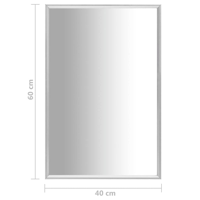 Dealsmate  Mirror Silver 60x40 cm