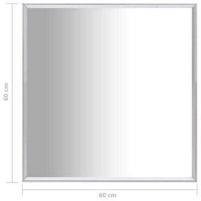Dealsmate  Mirror Silver 60x60 cm
