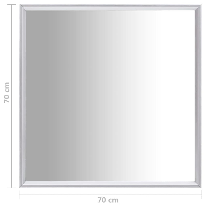 Dealsmate  Mirror Silver 70x70 cm