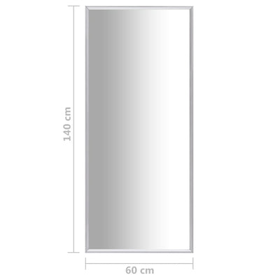 Dealsmate  Mirror Silver 140x60 cm
