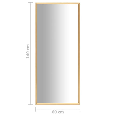 Dealsmate  Mirror Gold 140x60 cm