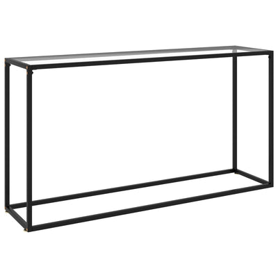 Dealsmate  Console Table Transparent 140x35x75 cm Tempered Glass