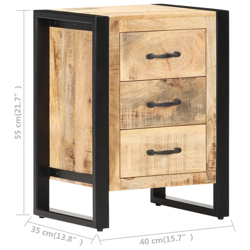 Dealsmate  Bedside Cabinet 40x35x55 cm Solid Mango Wood